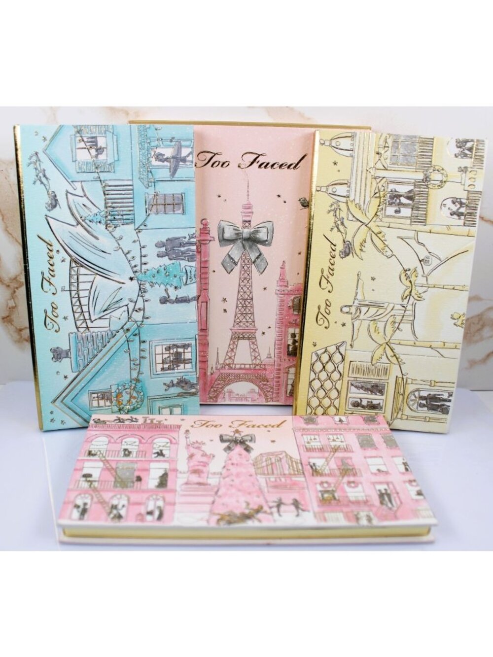 Too Faced Bundle Christmas In Paris & 3 More Cities Makeup Palette Collection